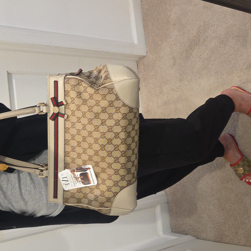 GUCCI vintage 2009 Web Bow Tote, ltd production, excellent collectable condition - Picture 6 of 17